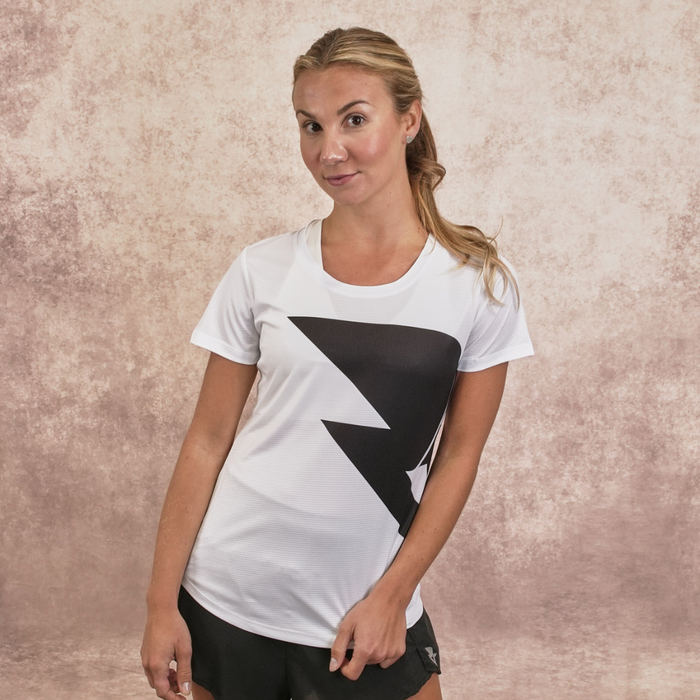 Women's Bolt Tee - White & Black