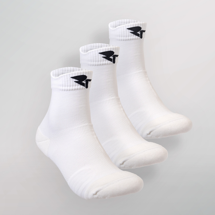 Performance Above Ankle Socks – White (3 Pack)