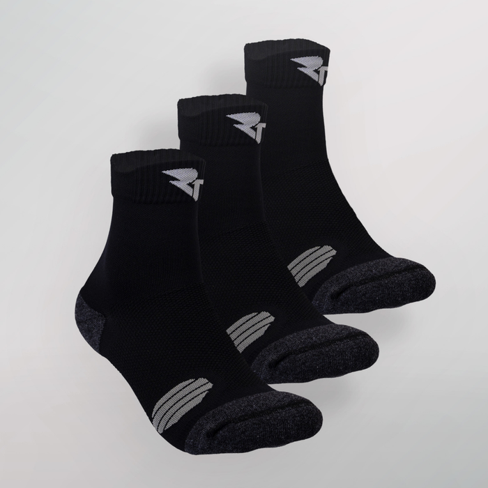 Bamboo Performance Above Ankle Socks – Black (3 Pack)