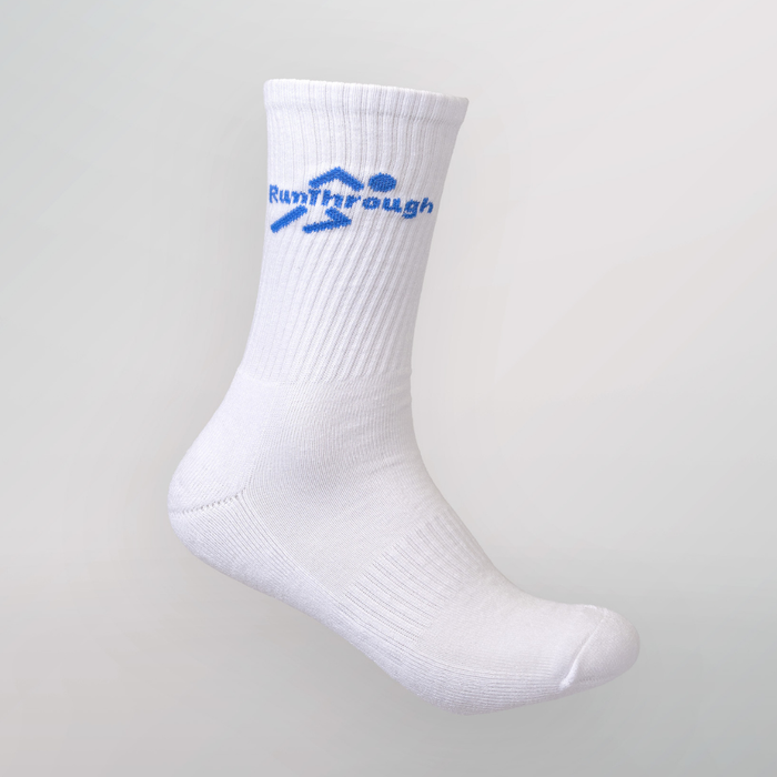 RunThrough Everyday Crew Sock - White