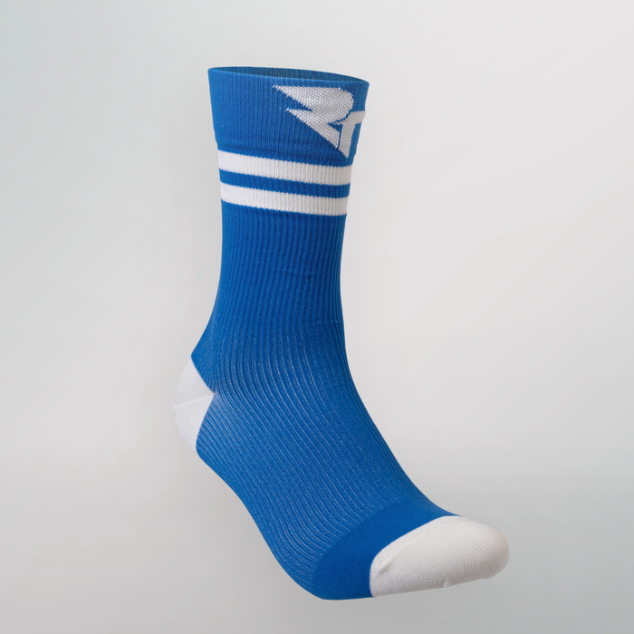 Blue Crew Stripe Running Sock