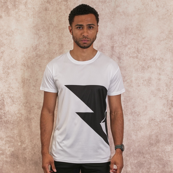 Men's Bolt Tee - White & Black